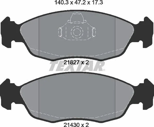 Textar Brake Pads Full Set Of 4 Front 2182702 - image 5
