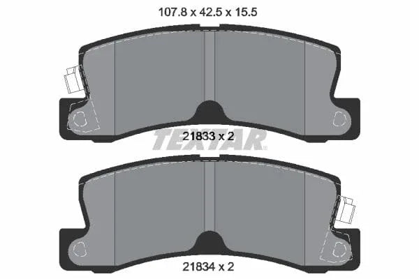 Textar Brake Pads Set Brake Pads Full Set Of 4 Rear 2183301 - image 4