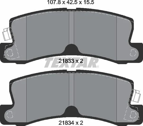 Textar Brake Pads Set Brake Pads Full Set Of 4 Rear 2183301 - image 5