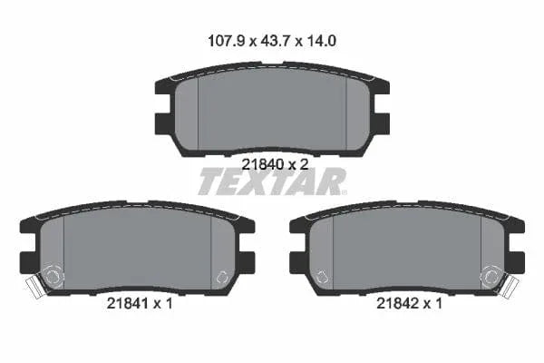 Textar Brake Pads Set Brake Pads Full Set Of 4 Rear 2184002 - image 4