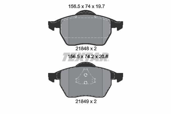Textar Brake Pads Full Set Of 4 Front 2184802 - image 4