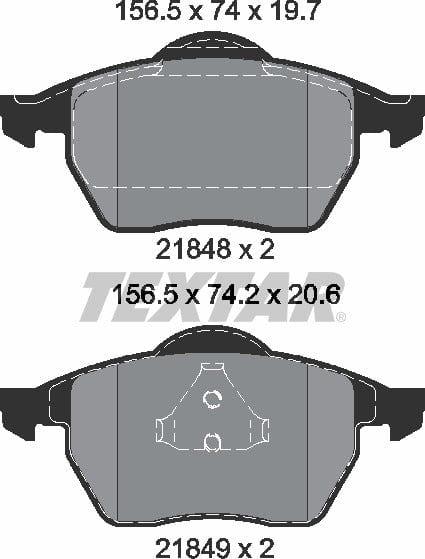 Textar Brake Pads Full Set Of 4 Front 2184802 - image 5