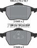 Textar Brake Pads Full Set Of 4 Front 2184802 thumbnail