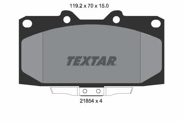 Textar Brake Pads Full Set Of 4 Front 2185401 - image 4