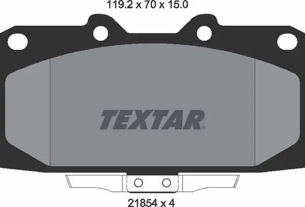Textar Brake Pads Full Set Of 4 Front 2185401 - image 5