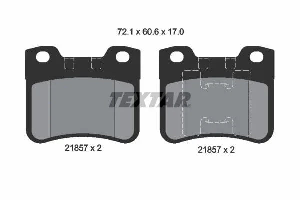 Textar Brake Pads Full Set Of 4 Front 2185701 - image 4