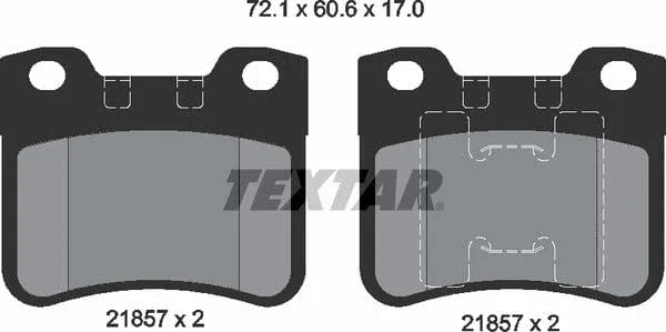 Textar Brake Pads Full Set Of 4 Front 2185701 - image 5