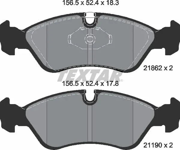 Textar Brake Pads Full Set Of 4 Front 2186201 - image 5