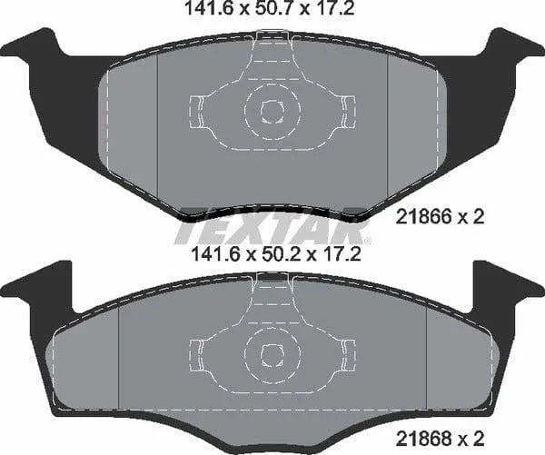 Textar Brake Pads Full Set Of 4 Front 2186602 - image 5