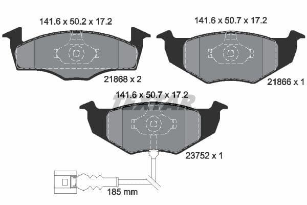 Textar Brake Pads Full Set Of 4 Front 2186801 - image 4