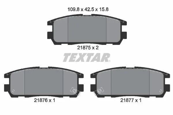 Textar Brake Pads Set Brake Pads Full Set Of 4 Rear 2187501 - image 4