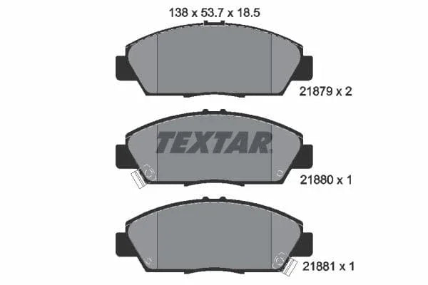 Textar Brake Pads Full Set Of 4 Front 2187901 - image 4