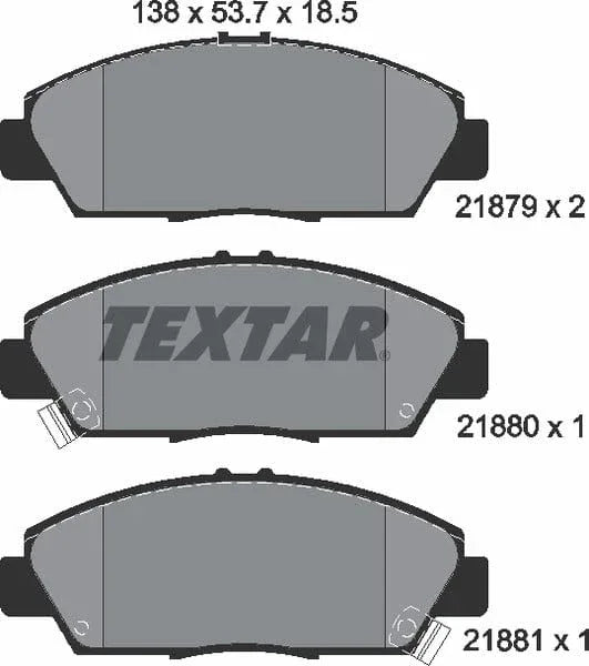 Textar Brake Pads Full Set Of 4 Front 2187901 - image 5