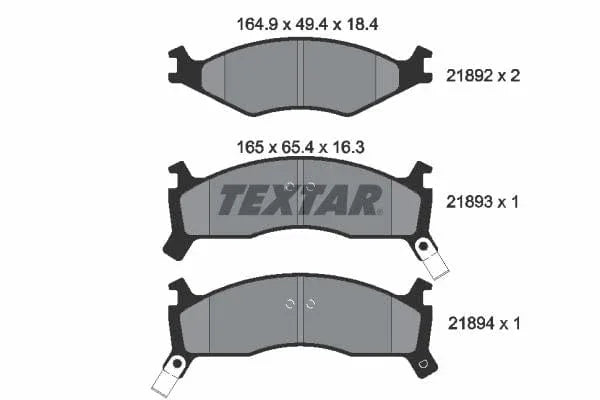 Textar Brake Pads Full Set Of 4 Front 2189202 - image 4