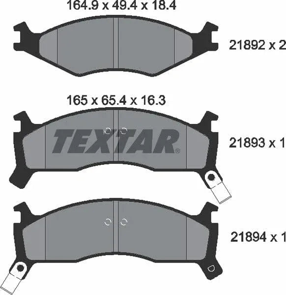 Textar Brake Pads Full Set Of 4 Front 2189202 - image 5