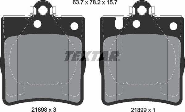 Textar Brake Pads Set Brake Pads Full Set Of 4 Rear 2189803 - image 5