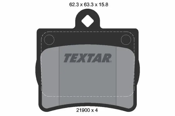 Textar Brake Pads Set Brake Pads Full Set Of 4 Rear 2190003 - image 4
