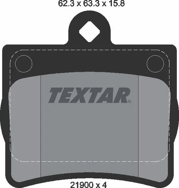 Textar Brake Pads Set Brake Pads Full Set Of 4 Rear 2190003 - image 5