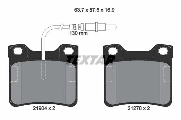 Textar Brake Pads Set Brake Pads Full Set Of 4 Rear 2190403 - image 4