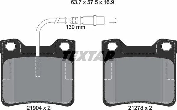 Textar Brake Pads Set Brake Pads Full Set Of 4 Rear 2190403 - image 5