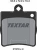 Textar Brake Pads Set Brake Pads Full Set Of 4 Rear 2191901 thumbnail
