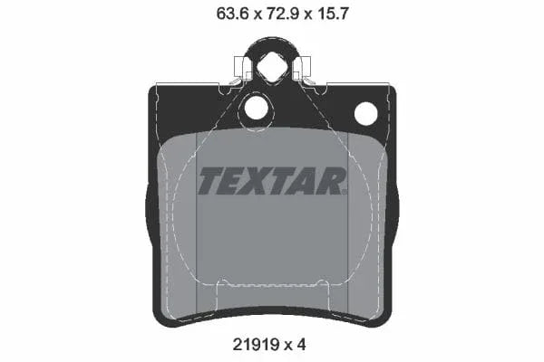 Textar Brake Pads Set Brake Pads Full Set Of 4 Rear 2191903 - image 4
