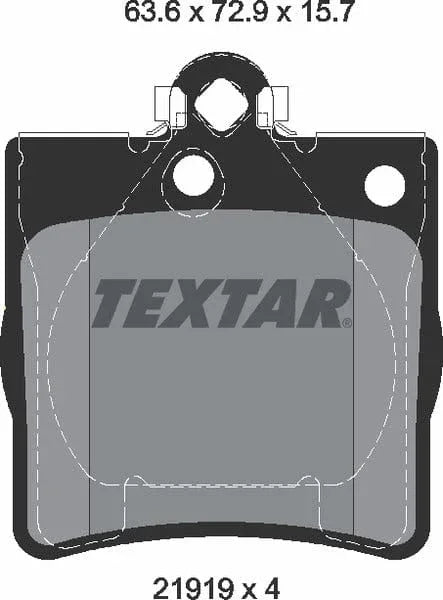 Textar Brake Pads Set Brake Pads Full Set Of 4 Rear 2191903 - image 5