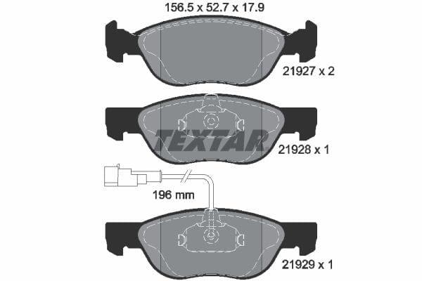 Textar Brake Pads Full Set Of 4 Front 2192701 - image 4