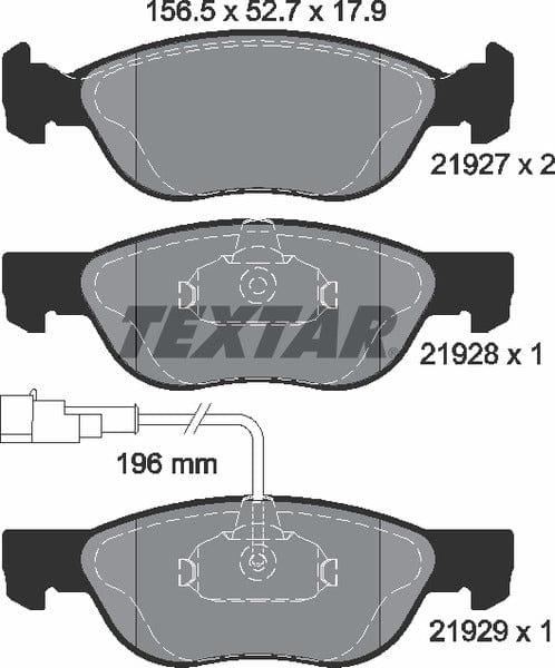 Textar Brake Pads Full Set Of 4 Front 2192701 - image 5