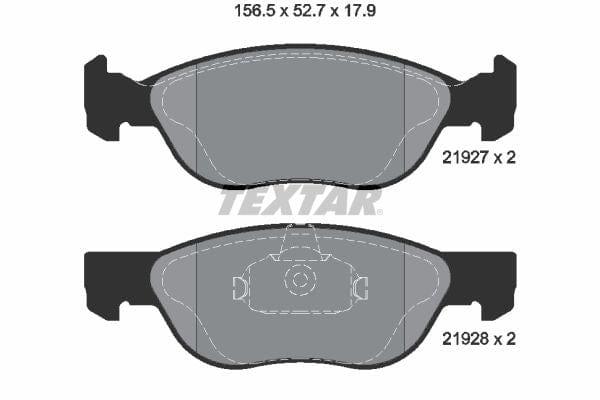 Textar Brake Pads Full Set Of 4 Front 2192703 - image 4
