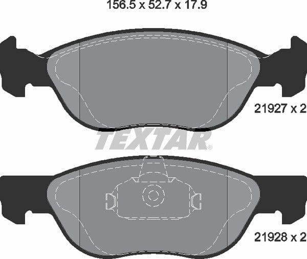 Textar Brake Pads Full Set Of 4 Front 2192703 - image 5