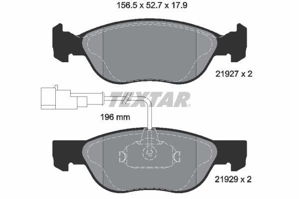 Textar Brake Pads Full Set Of 4 Front 2192901 - image 4