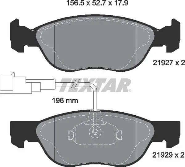 Textar Brake Pads Full Set Of 4 Front 2192901 - image 5