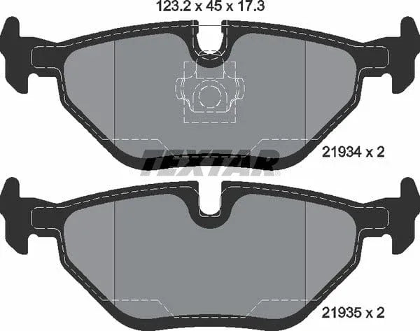 Textar Brake Pads Set Brake Pads Full Set Of 4 Rear 2193402 - image 5