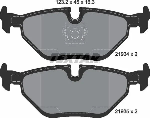 Textar Brake Pads Set Brake Pads Full Set Of 4 Rear 2193404 - image 5