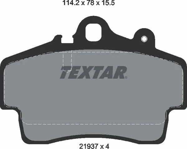 Textar Brake Pads Full Set Of 4 Front 2193702 - image 5