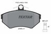 Textar Brake Pads Full Set Of 4 Front With Brake Caliper Screws 2194503 thumbnail