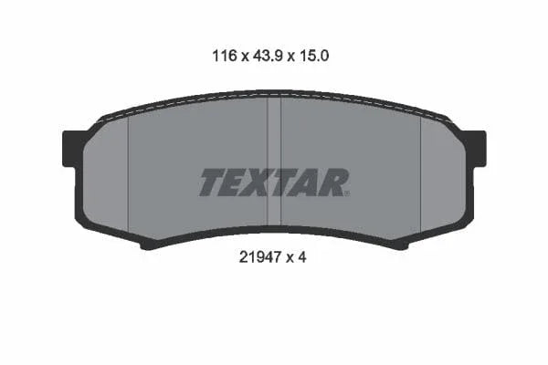 Textar Brake Pads Set Brake Pads Full Set Of 4 Rear 2194701 - image 4