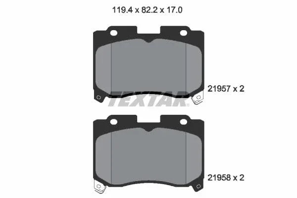 Textar Brake Pads Full Set Of 4 Front 2195701 - image 4