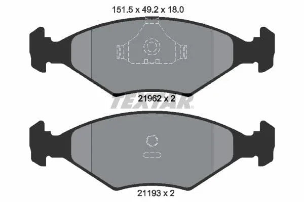 Textar Brake Pads Full Set Of 4 Front 2196201 - image 4