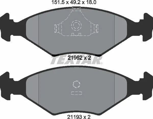 Textar Brake Pads Full Set Of 4 Front 2196201 - image 5