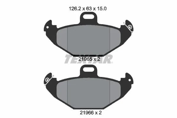Textar Brake Pads Full Set Of 4 Front Rear 2196502 - image 4