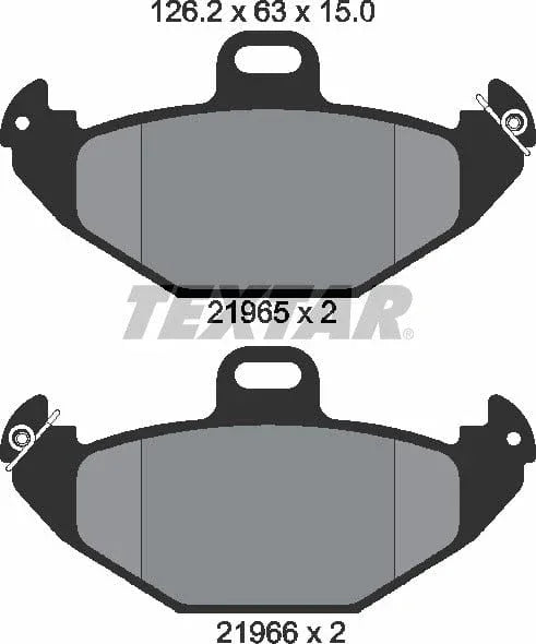 Textar Brake Pads Full Set Of 4 Front Rear 2196502 - image 5