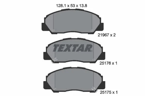 Textar Brake Pads Full Set Of 4 Front 2196701 - image 4