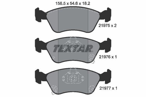 Textar Brake Pads Full Set Of 4 Front 2197502 - image 3