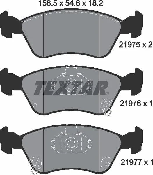 Textar Brake Pads Full Set Of 4 Front 2197502 - image 5
