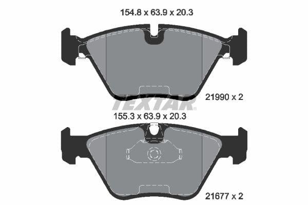Textar Brake Pads Full Set Of 4 Front 2199003 - image 4