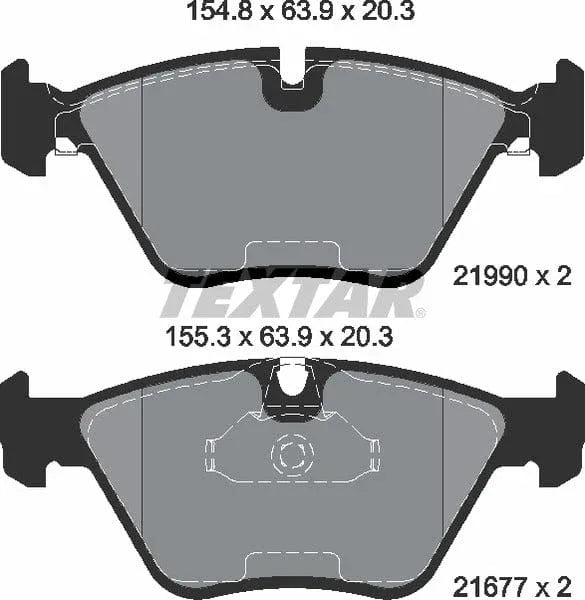 Textar Brake Pads Full Set Of 4 Front 2199003 - image 5