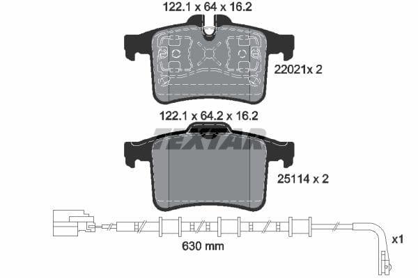Textar Brake Pads Set Brake Pads Full Set Of 4 Rear 2202101 - image 4