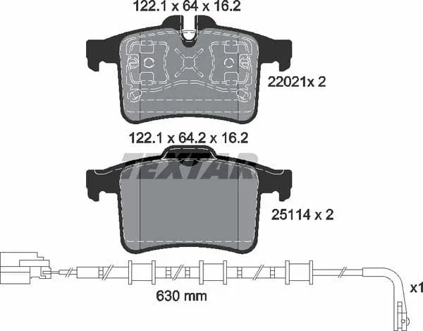 Textar Brake Pads Set Brake Pads Full Set Of 4 Rear 2202101 - image 5